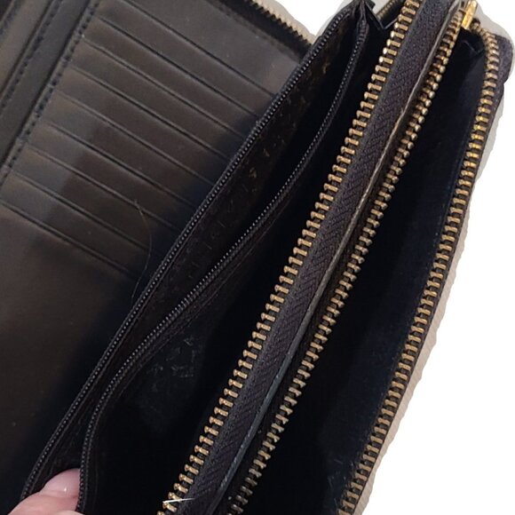 Kate Spade Wallet Zip Around Credit Card Slot Purse Zipper Leather - Picture 10 of 12